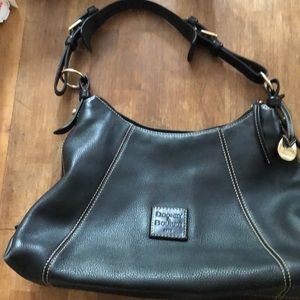 Dooney Bourke black leather shoulder bag